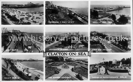 Views of Clacton on Sea, Essex. c.1950's